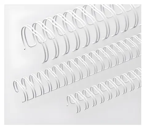 EuroSupplies Metallrücken 8 mm weiß / für 36-50 Blatt 80 g Papier / 100 Stück