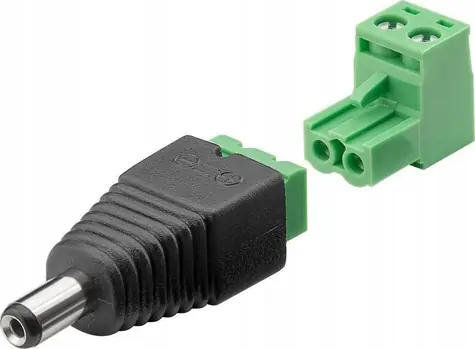 Goobay DC Stecker mit Klemmenblock / Stecker / DC Stecker 5,50 x 2,10 mm / 2-polig