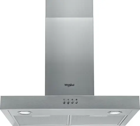 Whirlpool AKR 558/3 IX Edelstahl / Kaminhaube / 60 cm / Drehknopfbedienung / 65 dB / D