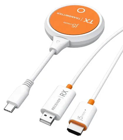 J5Create ScreenCast weiß / Kabelloser HDMI-Extender / USB-C / Kabelloses Display