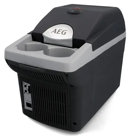 AEG BK6 grau / Thermoelektrische Auto-Kühlbox mit Heizfunktion / 6 Liter / 12 V/230 V / Kühl- und Heizfunktion
