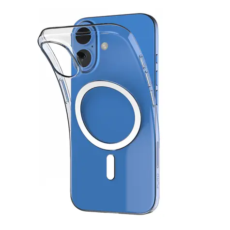 Puro 03 Mag iPhone 16 PLUS transparente Hülle / Silikon / MagSafe