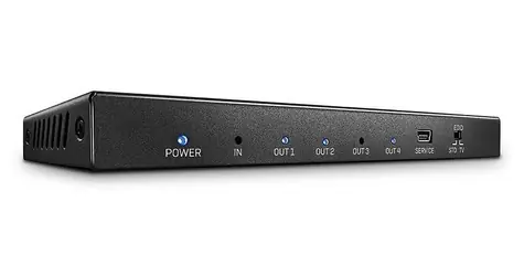 Lindy 4- Port HDMI 18G schwarz / HDMI-Splitter / 4K 60Hz / HDCP 2.2 / EDID-Management