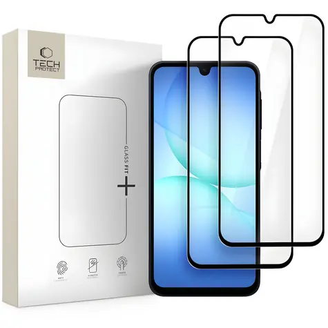 Tech-Protect Glass Fit+ schwarz / Gehärtetes Glas / Samsung Galaxy A16 4G/5G / A26 5G / A17 4G/5G / 2 Stück