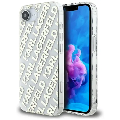 Karl Lagerfeld IML Repeat Logo iPhone 16e Goldhülle