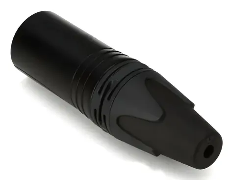 XLR- Equip , 3-polig, schwarz / Stecker / Vergoldete Kontakte