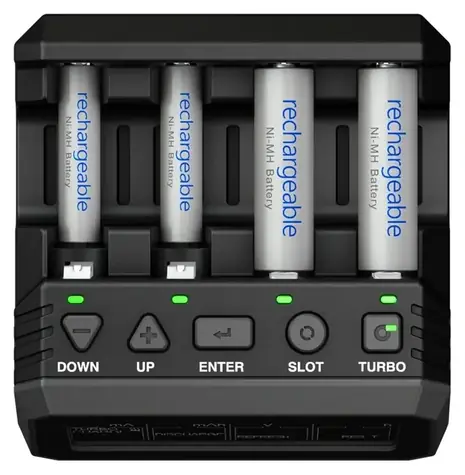 SkyRC NC2200 / Akkuladegerät / AA/AAA / NiMH, NiCD / 4 Steckplätze / Bluetooth