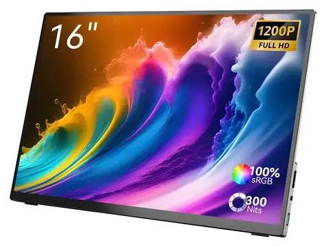 16" Minix SF16T schwarzer tragbarer Monitor / IPS / FHD 1920×1200 / Touchscreen / 120 Hz / USB-C