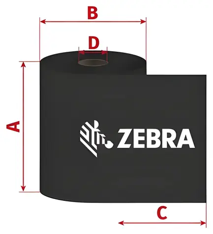 ZEBRA ZipShip 2300 / TTR-Band / Wachs / 156 mm / 450 m / 12 Stück
