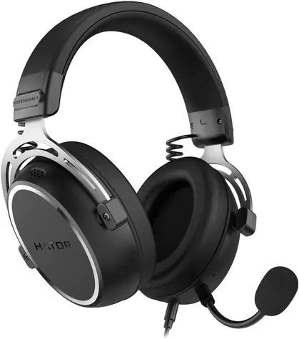 Hator ESH05 Hypergang 3 schwarz / Gaming-Headset mit Mikrofon / USB-A/USB-C / 32 Ohm