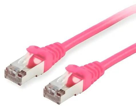 Cat6 S/FTP Equip , 3M, pink / Patchkabel / S/FTP / RJ45-RJ45 / LSZH / PoE+