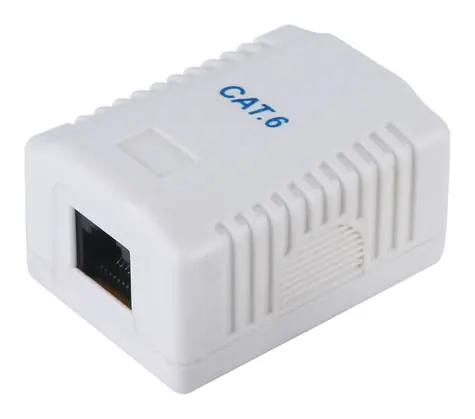 Equip Cat6 weiß / Datenbuchse / RJ-45 / UTP / 1 Port / Aufputzmontage