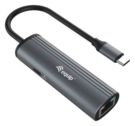 USB-C-LAN- Equip schwarz / USB-C-Adapter / Gigabit-Ethernet / PD 100W / 0,15 m