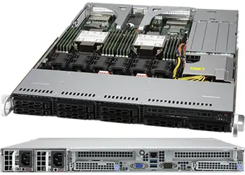SuperMicro 120C-TR / 1U-Server / 2x Socket P+ / 8x SFF / 16x DDR4 / 2x PCIe4 x16 / IPMI / rPS 80+ Platinum