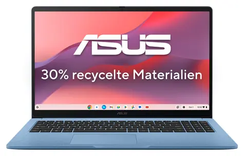 Asus Chromebook CM1505CM4A blau / Notebook / 15,6" FHD / MediaTek Kompanio 540 / 4 GB / 128 GB eMMC / ChromeOS