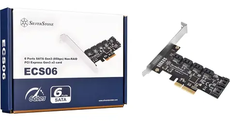 Silverstone SST-ECS06 / SATA-Controller / PCIe 3.0 x2 / 6x SATA 6Gb/s / ASMedia ASM1166