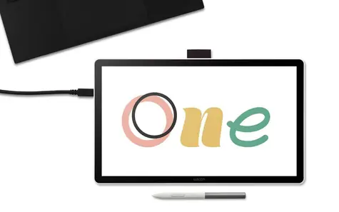 Wacom One 14 / Grafiktablett mit Display / 14" Full HD / IPS / Wacom One Pen