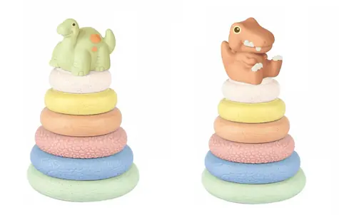 ZIRO Weiche Dino -Anziehringe / Für Kleinkinder