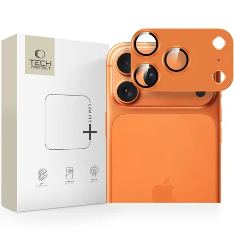 Tech-Protect Camfull Fit+ orange / Kameraschutzfolie / Apple iPhone 17 Pro Max