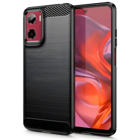 Tech-Protect TPU-Schutzhülle Carbon Schwarz / Motorola Moto G05, E15 / TPU / Carbonmuster