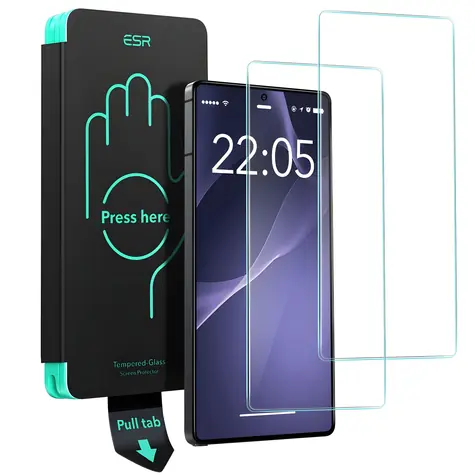 ESR Schutzglas für Samsung Galaxy S25, ultratransparent / Schutzglas / Gehärtetes Glas / 2 Stück