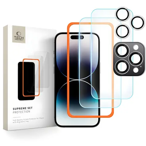 Tech-Protect Supreme Set für Apple iPhone 16 Pro Max / Schutzglas / 3-teilig / transparent
