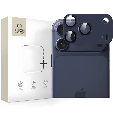 Tech-Protect Camfull Fit+ für Apple iPhone 17 Pro Max, Marineblau / Kameraschutzglas / Gehärtetes Glas
