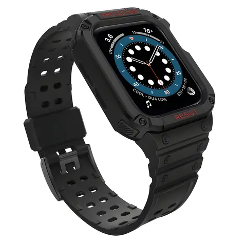 Hurtel Schutzhülle mit Armband, schwarz / Hülle mit Armband / Apple Watch 38/40/41 mm