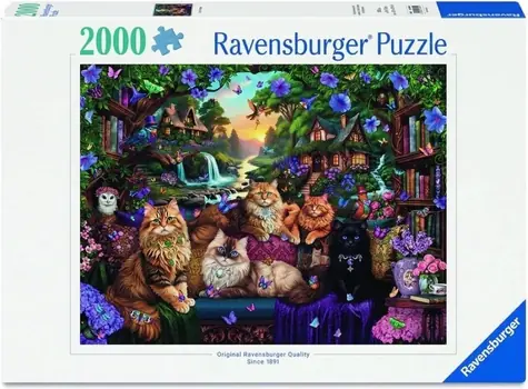 Ravensburger Puzzle Katzenhütte / 2000 Teile / 98 × 75 cm