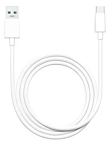 Realme DL129 weiß / Datenkabel / USB-A / USB-C / 65 W / VOOC / 1 m