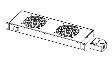 Legrand EVO / Lüftungseinheit / 1 HE / 2 Lüfter / Thermostat