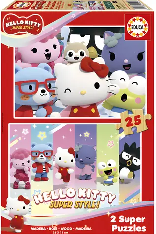 Educa Holzpuzzle Hello Kitty / 2x25 Teile