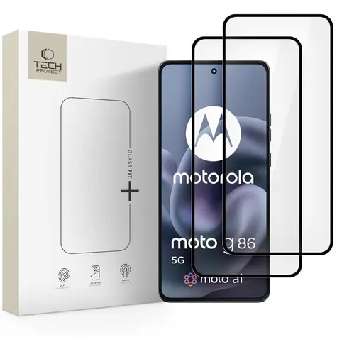 Tech-Protect Glass Fit+ schwarz / Gehärtetes Glas / Motorola Moto G86 5G/G86 5G Power / 2 Stück