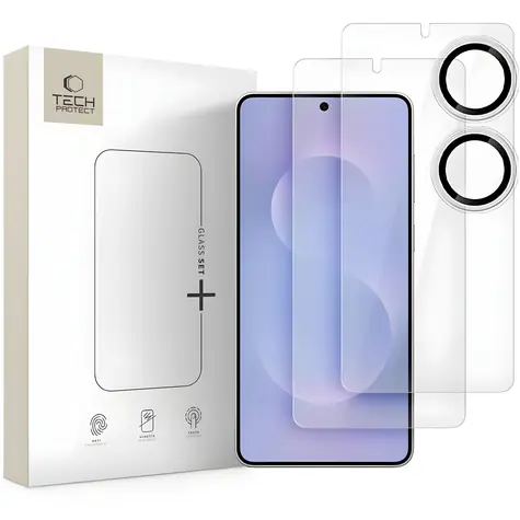 Tech-Protect Glass Set+ für Samsung Galaxy S25 Edge / Gehärtetes Glas / 3-teilig / transparent