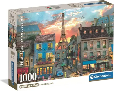 Clementoni Puzzle Pariser Gasse / 1000 Teile / ab 18 Jahren
