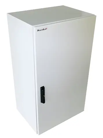 Xtendlan Outdoor-Rack 19" grau / Rack-Rack / 20 HE / 600 × 600 mm / IP55 / 3-Punkt-Verriegelung