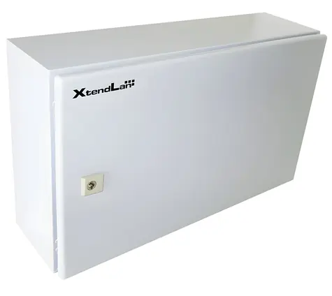 Xtendlan Outdoor-Rack 19" 6U grau / Wandmontage / Tiefe 180 mm / IP55
