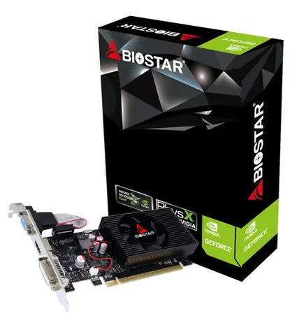 Biostar GeForce GT 730 2GB / GT730 700MHz / 2GB GDDR3 1333MHz / 128bit / PCIe 2.0 / DVI + VGA + HDMI