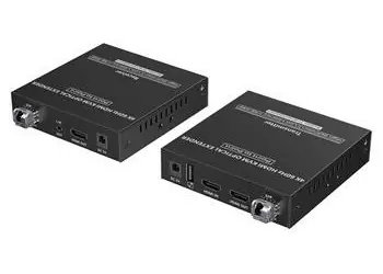 PremiumCord Optischer HDMI-KVM-Extender 4K 60Hz / Extender / 4:4:4 / bis zu 40 km / IR / RS232 / 3,5-mm-Audio
