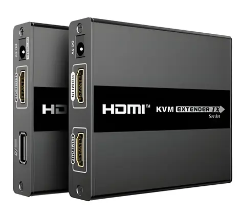 PremiumCord HDMI KVM-Extender 60 m / KVM-Extender / USB 2.0 / Cat5/Cat6 / keine Verzögerung