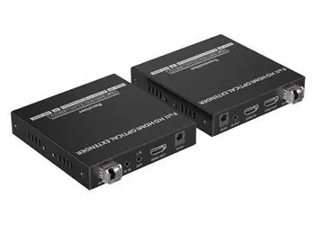 PremiumCord optischer HDMI-Extender 40 km / HDMI-Extender / Over IP / Full HD 1080p / IR / RS232 / 3,5-mm-Audioanschluss