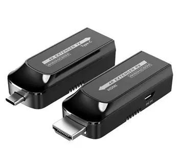 PremiumCord USB-C - HDMI-Verlängerung (8592220023393) / Verlängerung / Cat5e/6/6a / 4K 60Hz / 60 m