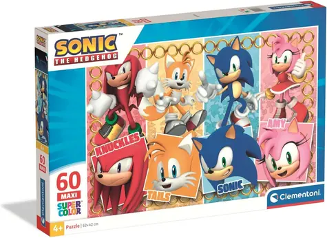 Clementoni Puzzle Sonic the Hedgehog MAXI / 60 Teile / ab 4 Jahren