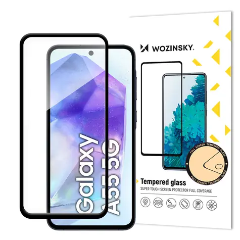 Wozinsky Schutzglas mit Vollverklebung und Rahmen, Schwarz / Gehärtetes Glas / Samsung Galaxy A26 / Kompatibel mit Schutzhüllen