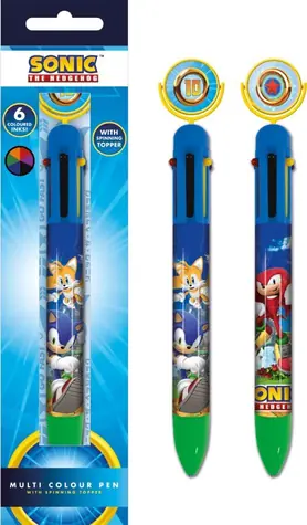 Sonic Pen / Stift / 6 farbige Minen / Clip / 17 cm