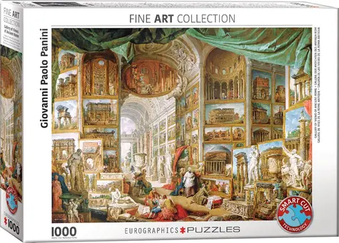 EUROGRAPHICS Puzzle-Bildergalerie mit Ansichten des modernen Roms / 1000 Teile / 68 × 48 cm
