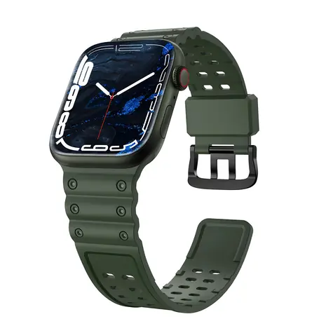 Hurtel Dreifachschutz für Apple Watch 38/40/41 mm grün / Armband / mit Schutzhülle / Langlebig