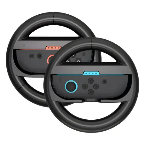 Hurtel Rennlenkrad schwarz / Lenkrad / Nintendo Switch 2 Joy-Con / 2 Stück