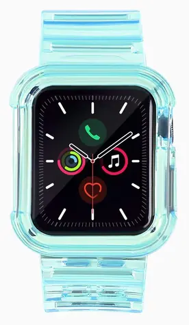 Hurtel Schutzhülle mit Armband blau / Schutzhülle mit Armband / Apple Watch 40 mm / Silikon