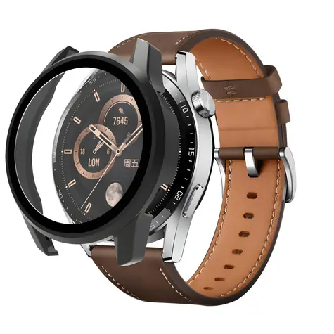 Hurtel Schutzglas für Huawei Watch GT3 42 mm, schwarz / Schutzglas / Huawei Watch GT3 / 42 mm